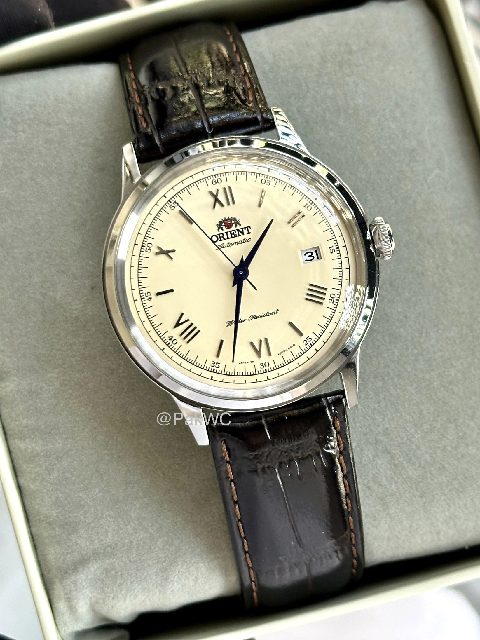 Orient Bambino Cream Dial Automatic Men JDM FAC00009N0 40.5mm