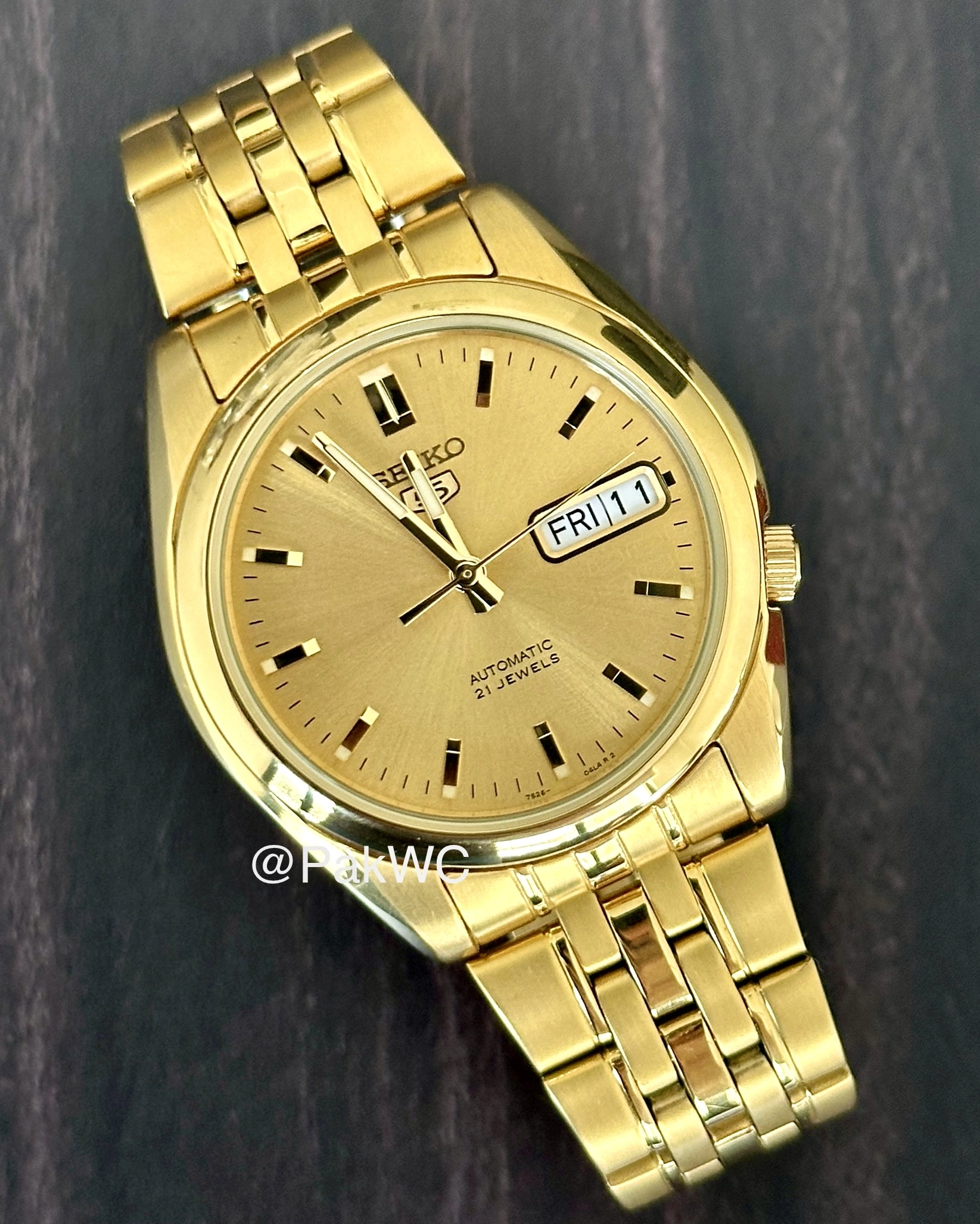 Seiko 5 Automatic Full Golden Watch SNK366 37mm