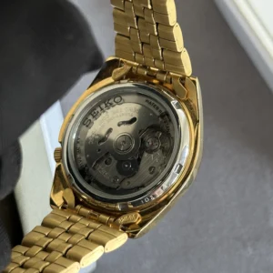 Seiko 5 Automatic Full Golden Watch SNK366 37mm - Image 7