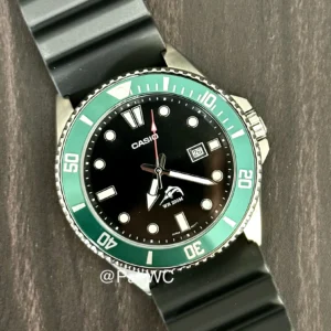 Casio Duro Green Bezel Quartz MDV106B-1A3 44mm