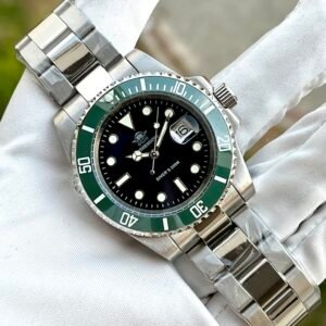 Addiesdive-Diver-Black-Dial-Green-Ceramic-Bezel-Quartz-Men-41mm-img