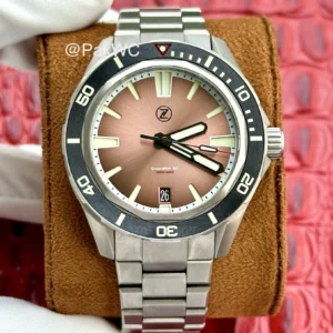 ZELOS Swordfish Titanium Salmon Dial 40mm