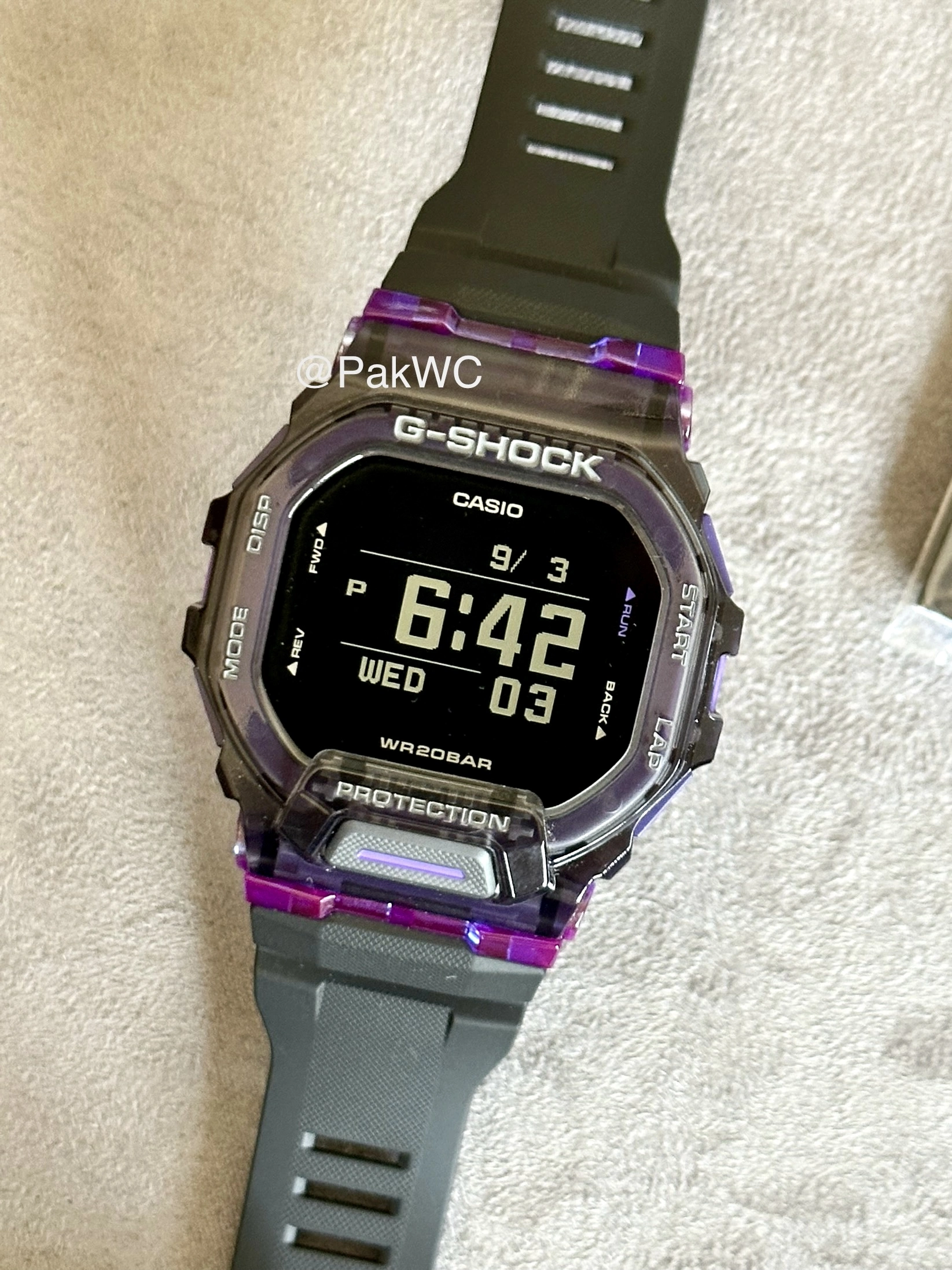 Casio Gshock Bluetooth Black/Purple GBD-200SM-1A6 45.9mm