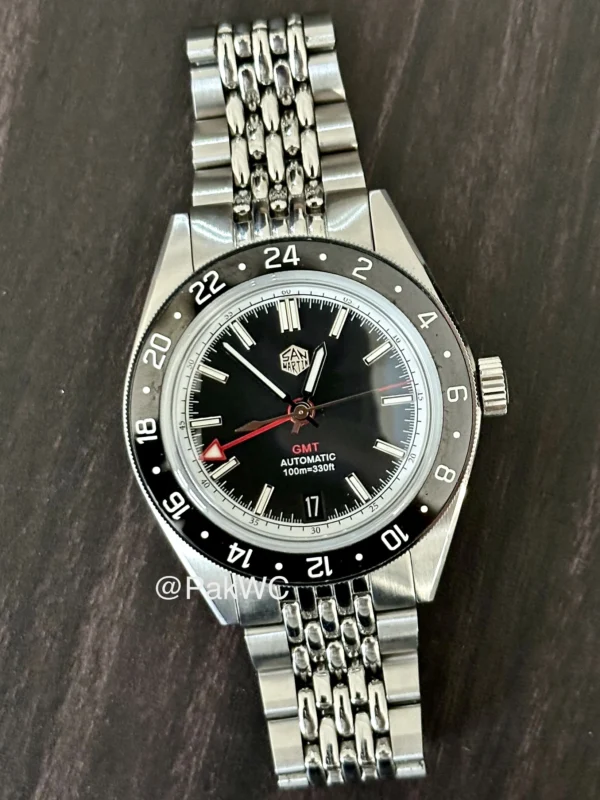 San-Martin-Black-Dial-Automatic-GMT-SN0116-39.5mm-img San Martin Black Dial Automatic GMT SN0116 39.5mm