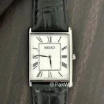 Seiko Tank White Dial Siver Men SWR049