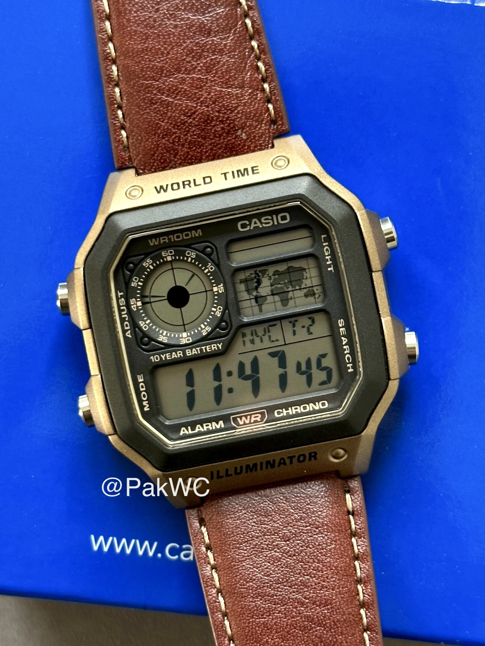 Casio World Timer Men AE-1200WHL-5AV 42.1mm