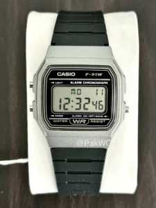 Casio Digital Grey F-91WM-1B 35.2mm