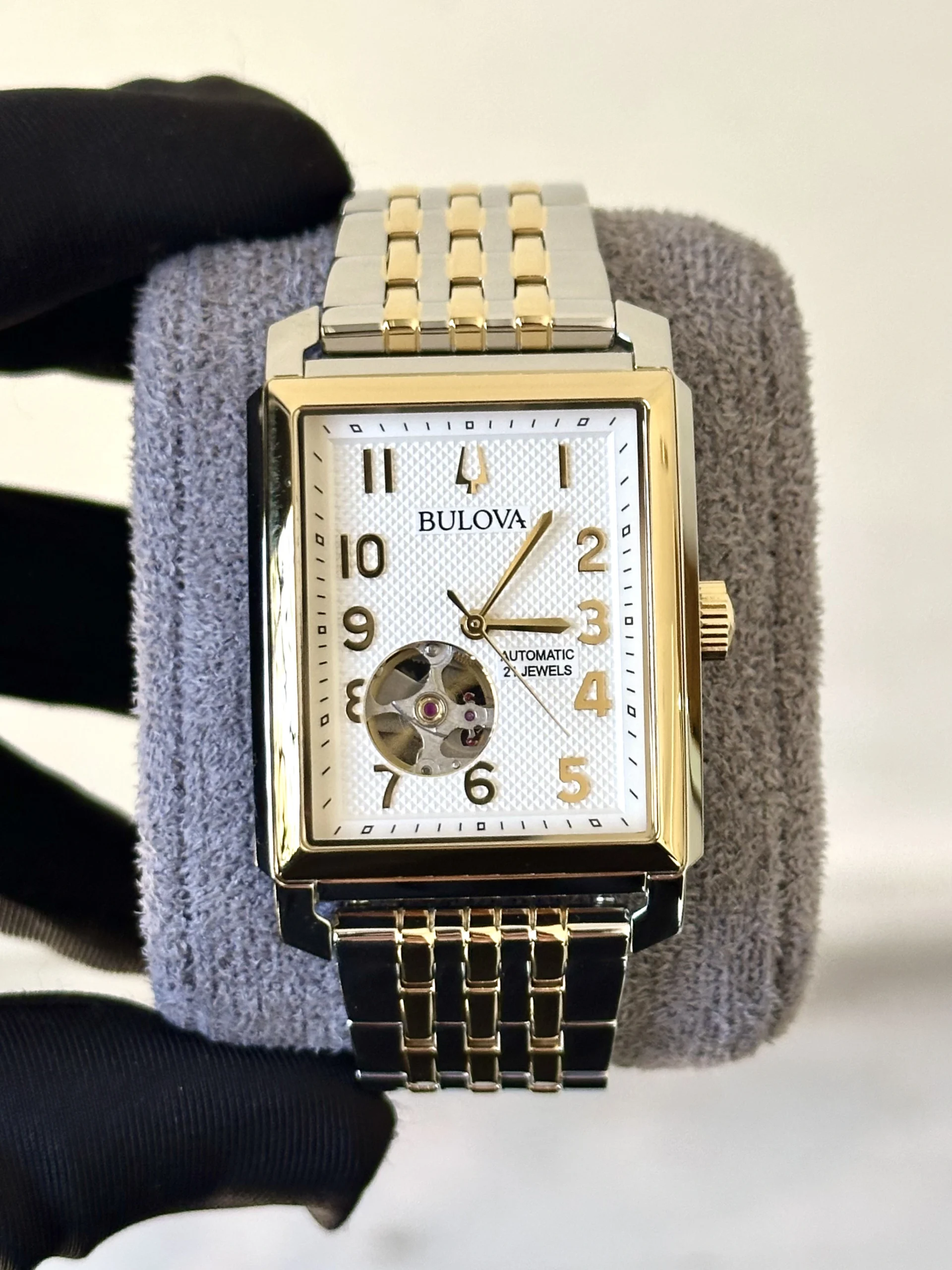 Bulova Sutton Tank Open Heart Automatic 98A308