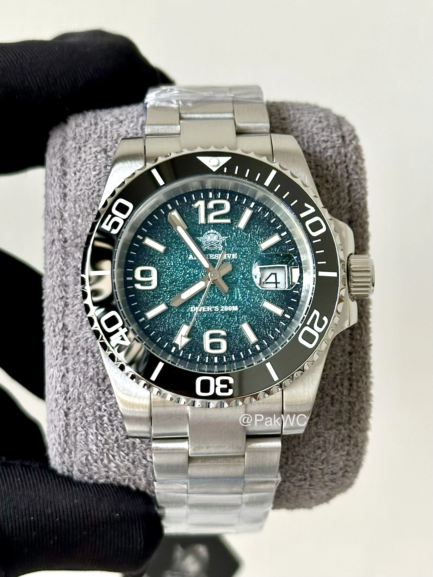 Addiesdive Diver Peacock Blue Quartz Men AD2513 41mm
