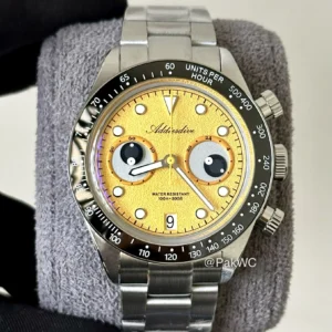 Addiesdive Eye Dial Yellow Quartz Men AD2557 40mm
